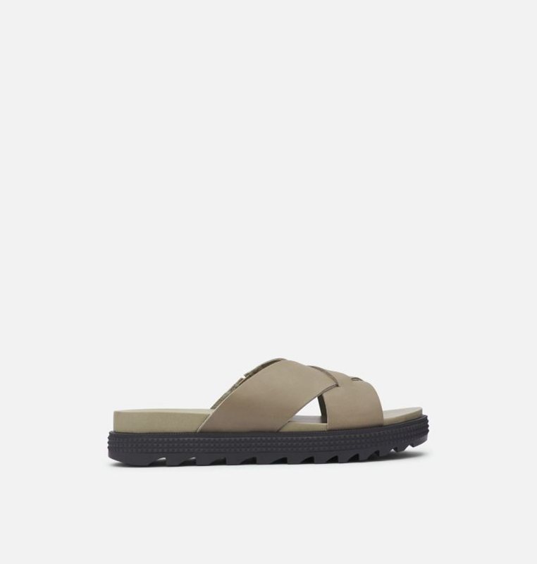 Womens Slides Olive - Sorel Roaming™ Criss Cross - 623049-FMZ